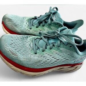 Hoka One One Clifton 8 Womens 7.5 Running Shoes Aquarelle Eggshell Blue 1119394